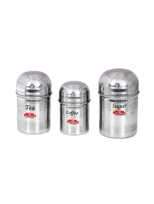 steel container tea coffee sugar (set of 3) - 15584388 - Standard Image - 1