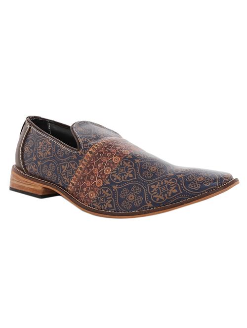 blue leather casual slip ons - 15584677 - Standard Image - 1