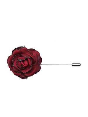 maroon microfiber tie with pocketsquare and lapelpin - 15584776 - Standard Image - 4