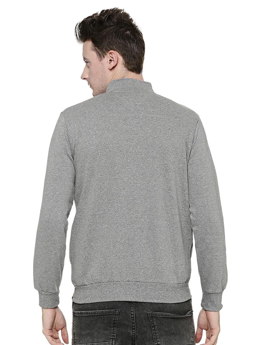 grey solid casual jacket - 15584943 - Zoom Image - 3