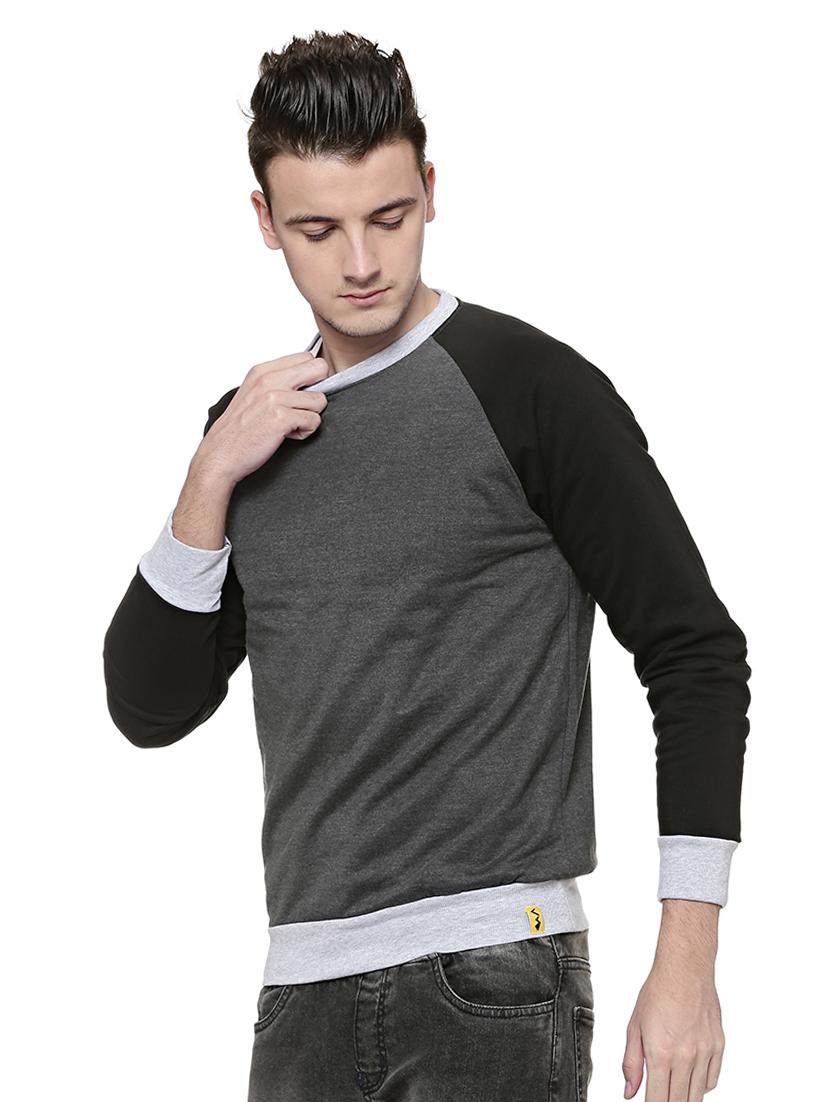 grey cotton raglan sweatshirt - 15584970 - Zoom Image - 2