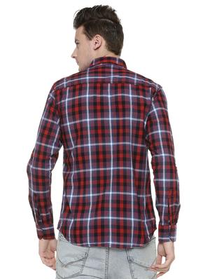 red cotton casual shirt - 15585077 - Standard Image - 3