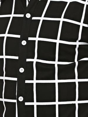 black checkered casual shirt - 15585082 - Standard Image - 4