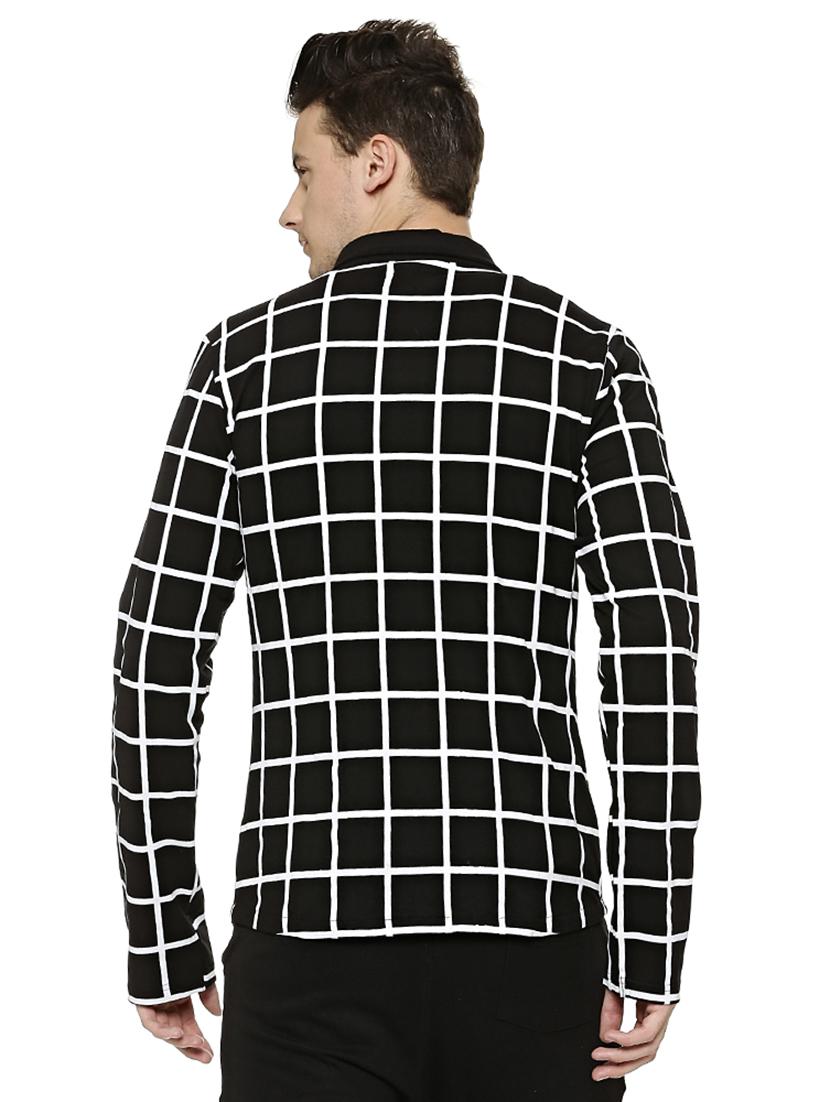 black checkered casual shirt - 15585082 - Zoom Image - 3