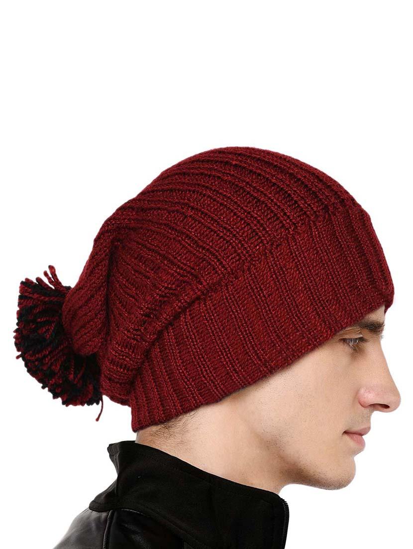 red wool winter cap - 15585293 - Zoom Image - 2
