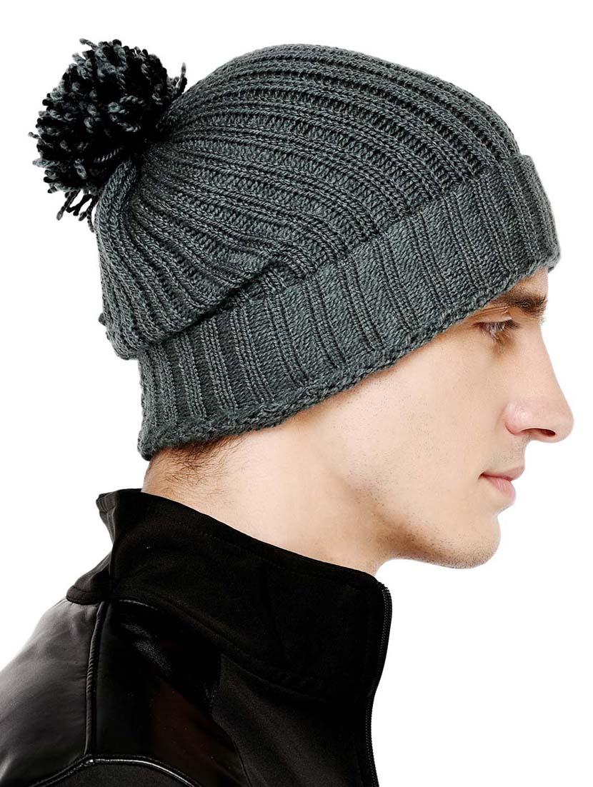grey wool winter cap - 15585295 - Zoom Image - 2