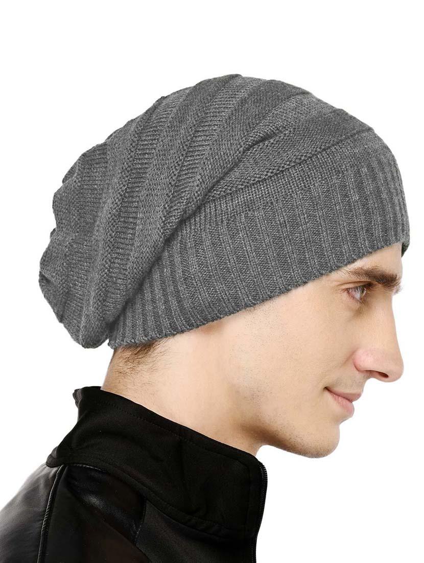 grey wool winter cap - 15585300 - Zoom Image - 2