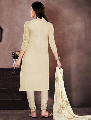 gota patti work unstitched churidaar suit - 15585744 - Standard Image - 2