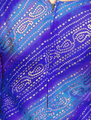 embroidered bandhani churidaar suit - 15585760 - Standard Image - 2