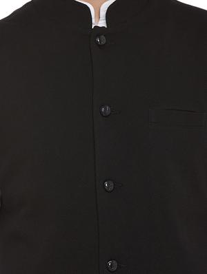 black cotton nehru jacket - 15585971 - Standard Image - 5