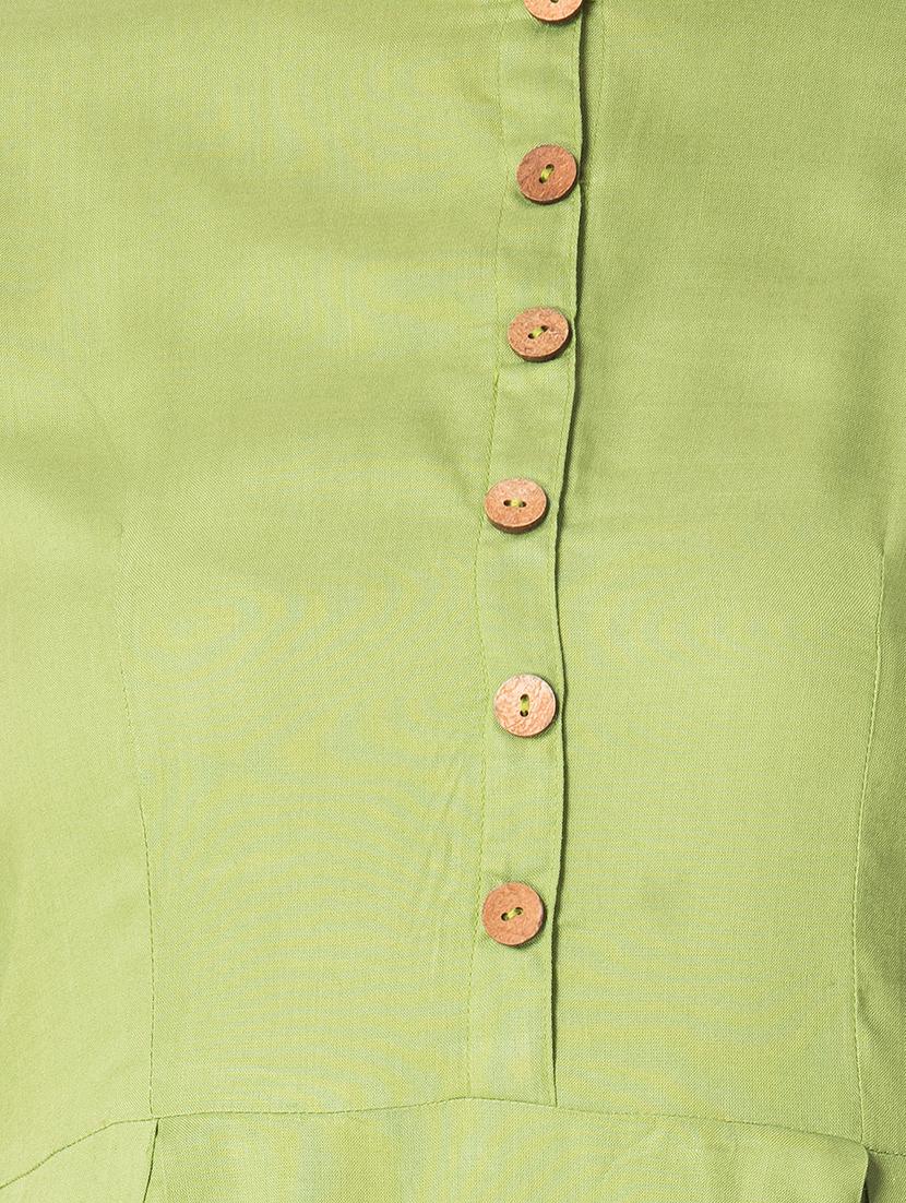 anarkali solid button down kurta - 15587410 - Zoom Image - 4