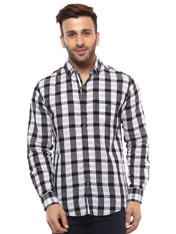 black cotton casual shirt - 15588103 - Zoom Image - 1