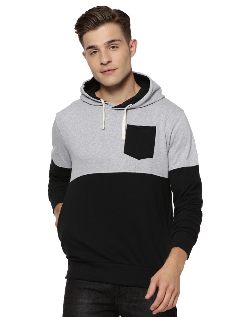 black color block sweatshirt - 15590349 - Zoom Image - 1