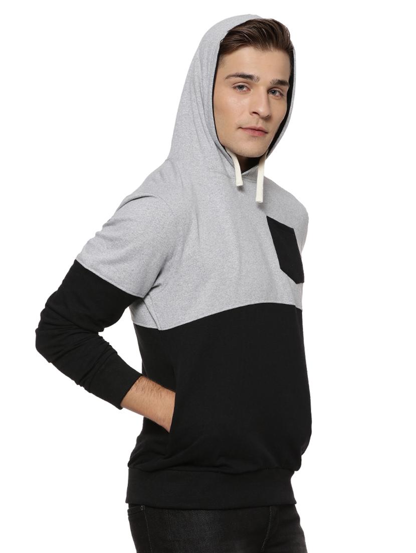 black color block sweatshirt - 15590349 - Zoom Image - 2