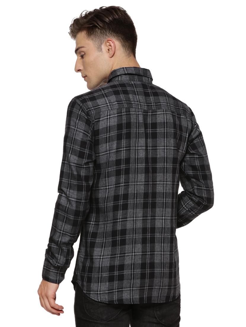 black cotton casual shirt - 15590360 - Zoom Image - 3