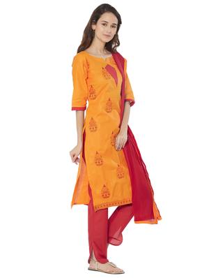 embroidered unstitched pant suit - 15590851 - Standard Image - 2