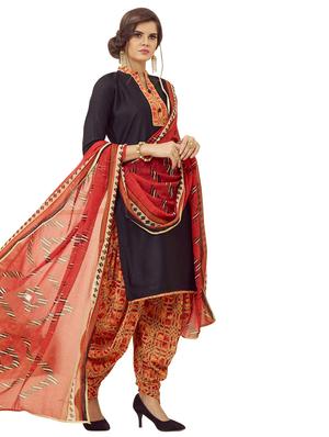 printed unstitched patiyala suit - 15590862 - Standard Image - 2