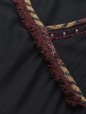 angrakha fringes long ethnic dress - 15591051 - Standard Image - 5