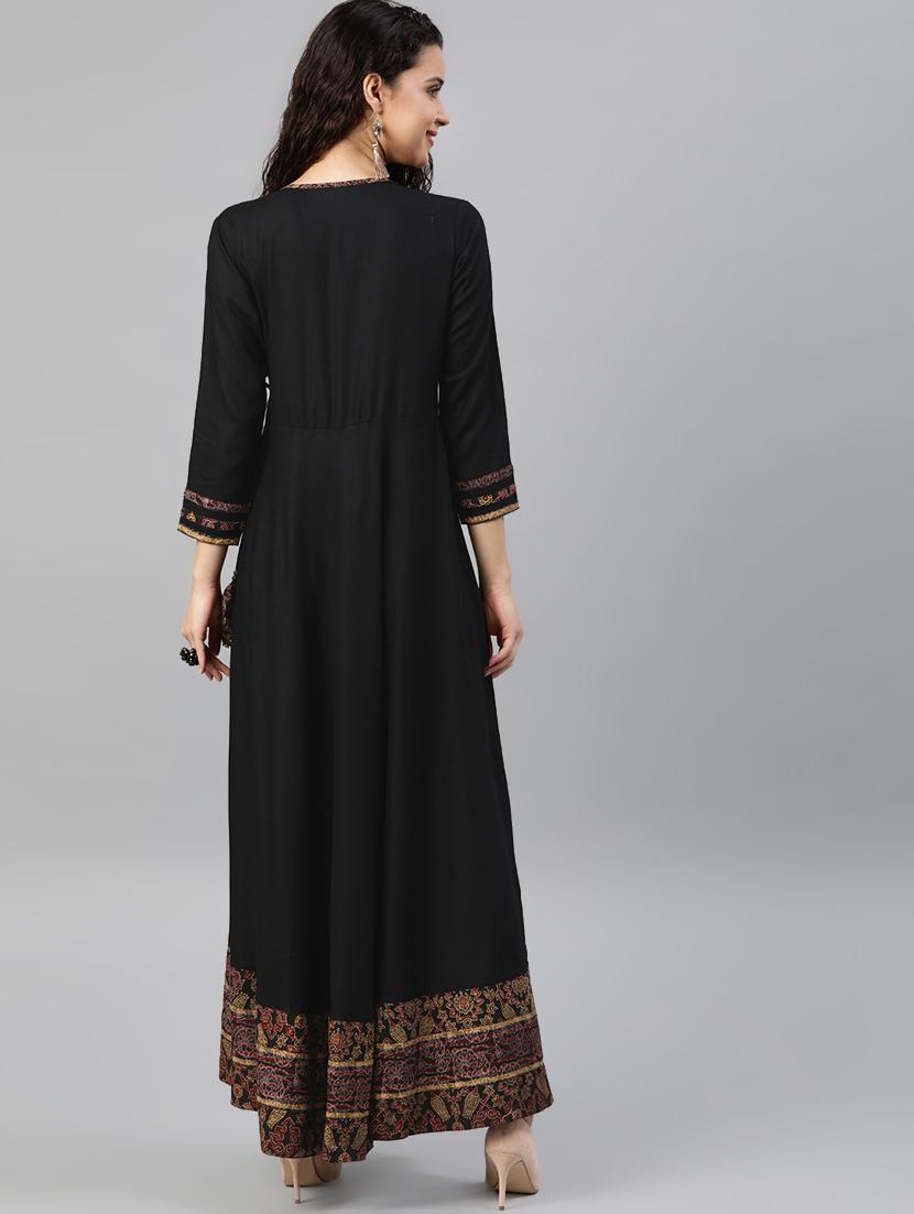 angrakha fringes long ethnic dress - 15591051 - Zoom Image - 3