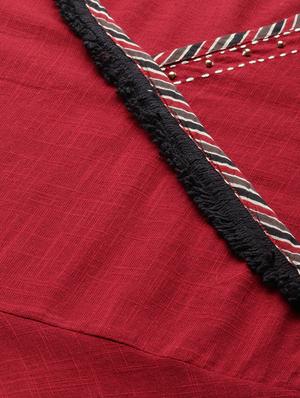 angrakha fringes long ethnic dress - 15591052 - Standard Image - 5