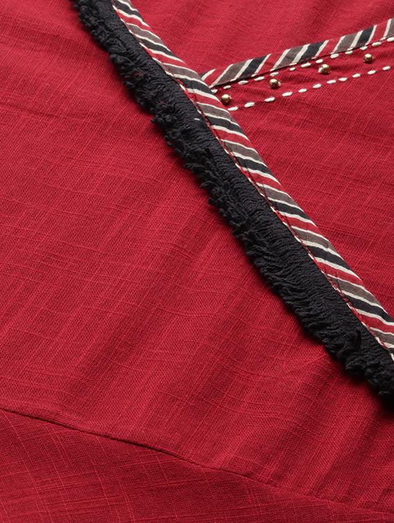 angrakha fringes long ethnic dress - 15591052 - Zoom Image - 5