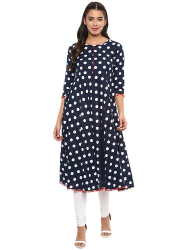 A-line polka dot kurta - 15591057 - Very Small Image - 1