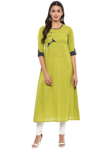 Patch work a-line kurta - 15591059 - Very Small Image - 1