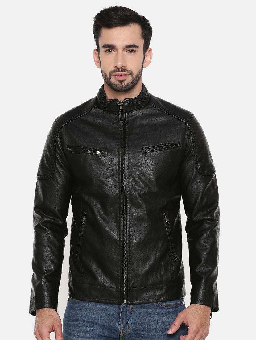 black leather biker jacket - 15601734 - Zoom Image - 1