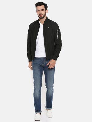black polyester casual jacket - 15601757 - Standard Image - 4