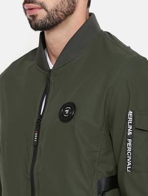 green polyester casual jacket - 15601758 - Standard Image - 5