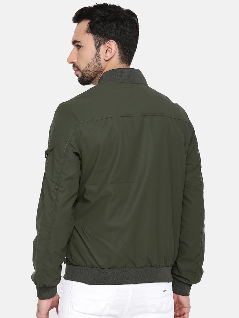 green polyester casual jacket - 15601758 - Zoom Image - 3