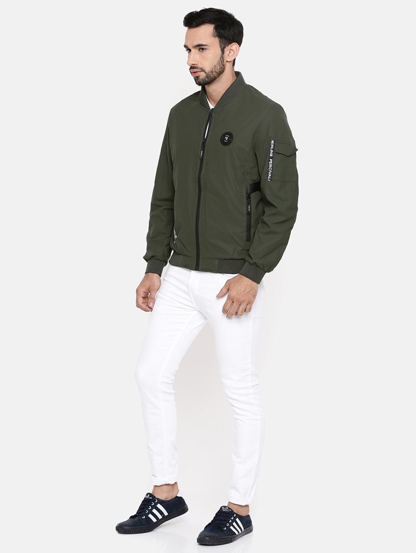 green polyester casual jacket - 15601758 - Zoom Image - 4