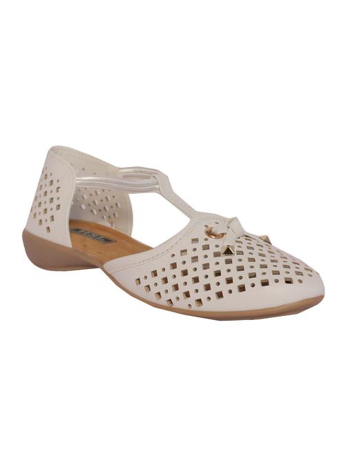 white closed back sandals - 15601849 - Standard Image - 1