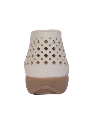 white closed back sandals - 15601849 - Standard Image - 3