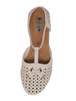 white closed back sandals - 15601849 - Standard Image - 4
