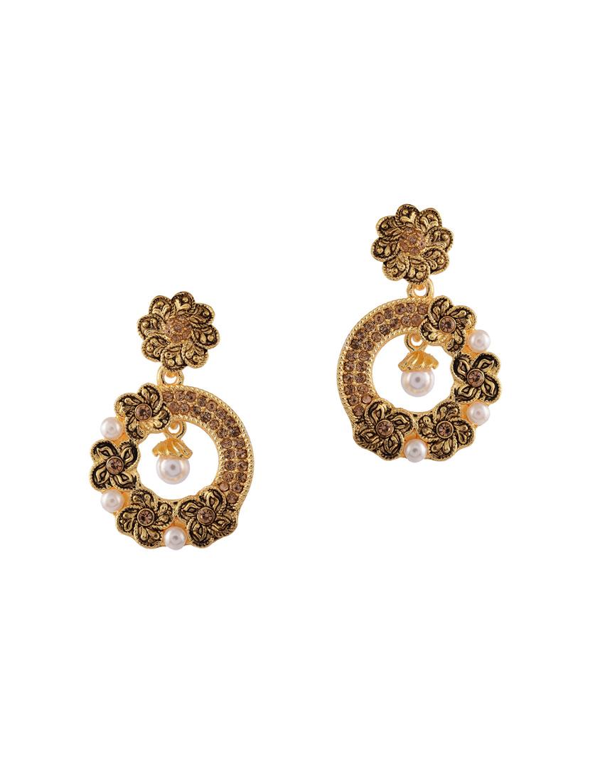 Gold Tone Drop Earrings - 15602168 - Zoom Image - 1