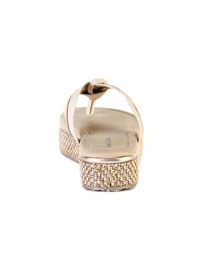 gold flat forms sandals - 15603830 - Standard Image - 3
