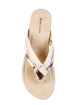 gold flat forms sandals - 15603830 - Standard Image - 4