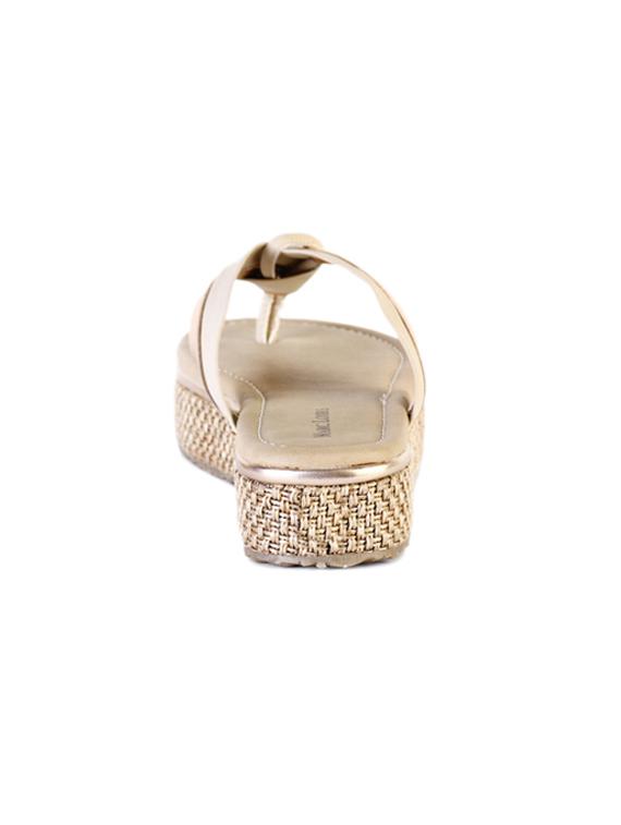 gold flat forms sandals - 15603830 - Zoom Image - 3