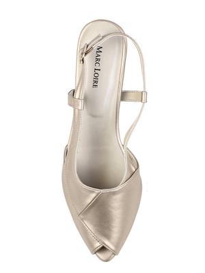 gold back strap sandals - 15603912 - Standard Image - 4