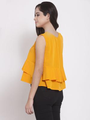 sleeveless ruffled detail top - 15603956 - Standard Image - 3