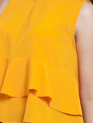 sleeveless ruffled detail top - 15603956 - Standard Image - 6