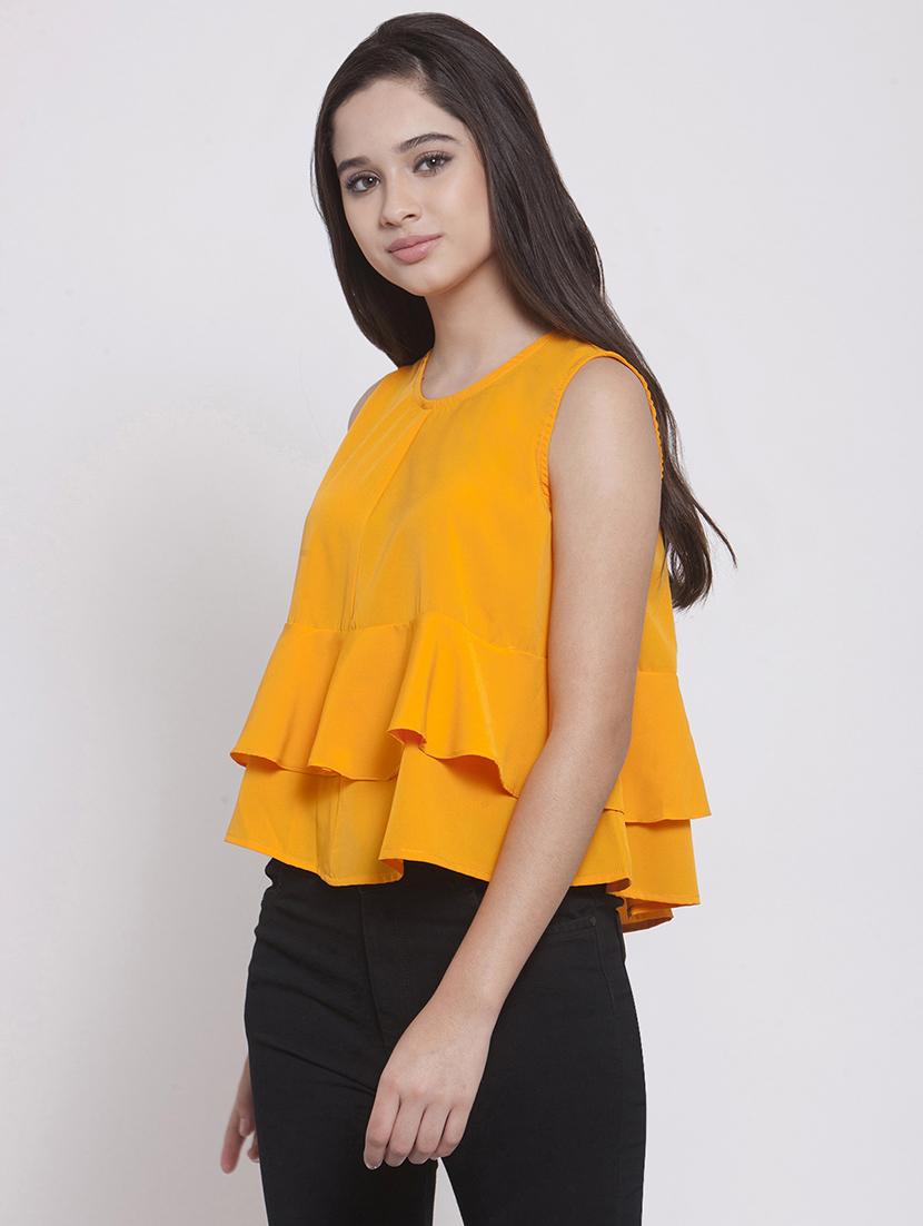 sleeveless ruffled detail top - 15603956 - Zoom Image - 2
