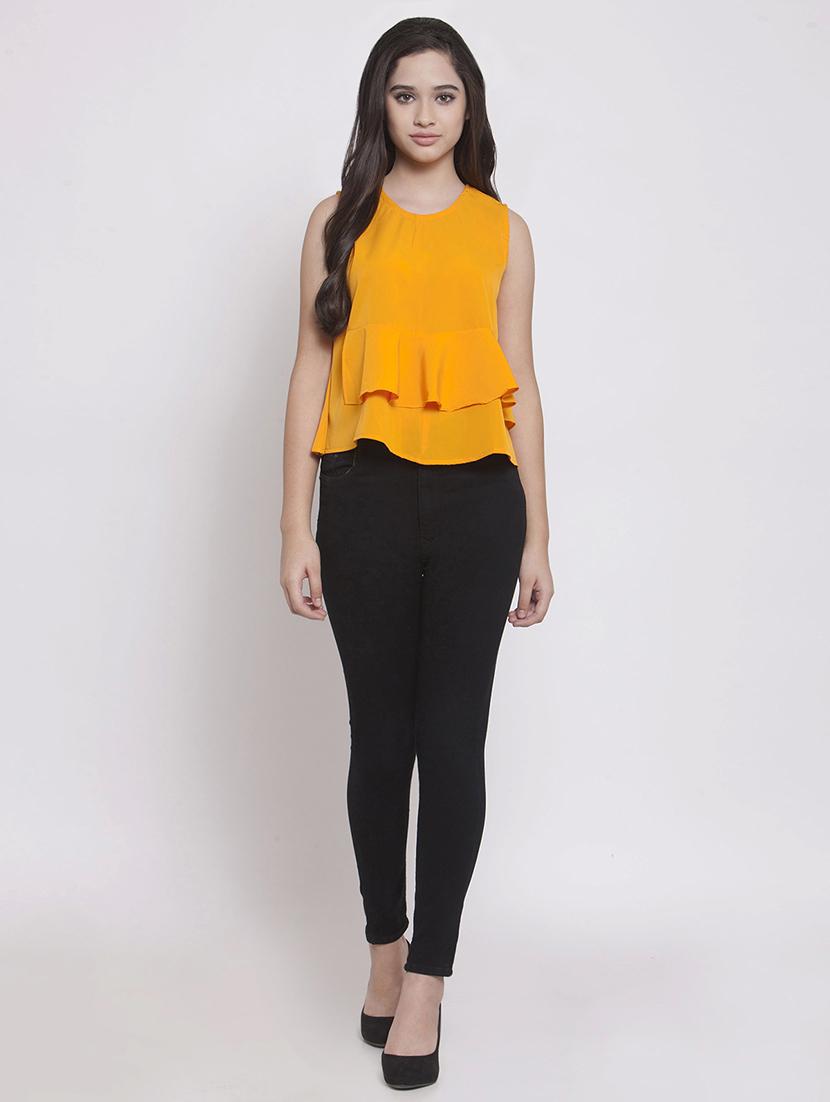 sleeveless ruffled detail top - 15603956 - Zoom Image - 4