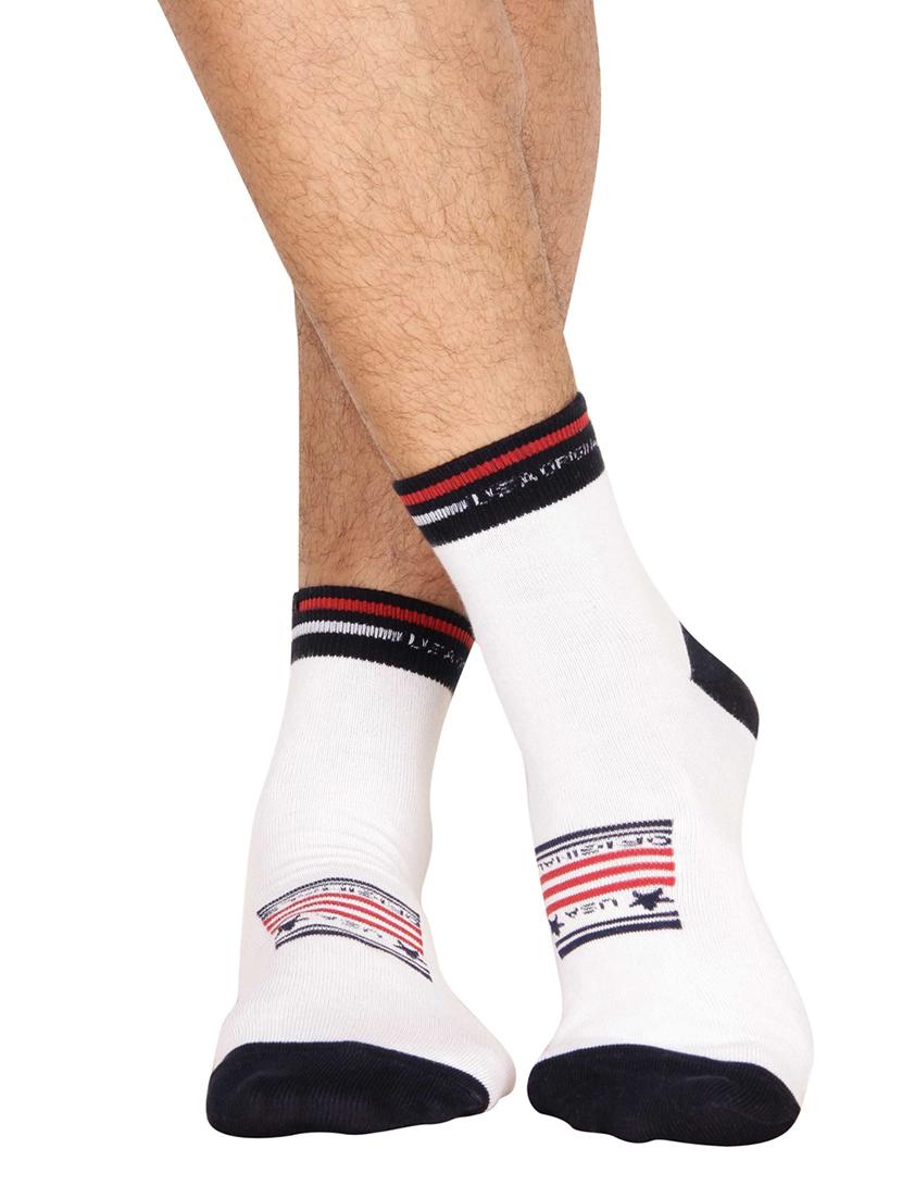 white cotton ankle length socks - 15604304 - Zoom Image - 1