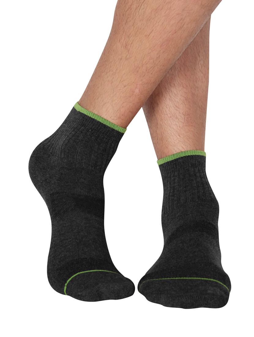 grey cotton ankle length socks - 15604325 - Zoom Image - 1