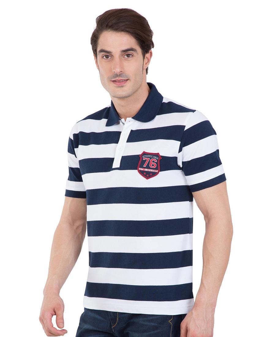 blue cotton polo t-shirt - 15604347 - Zoom Image - 2