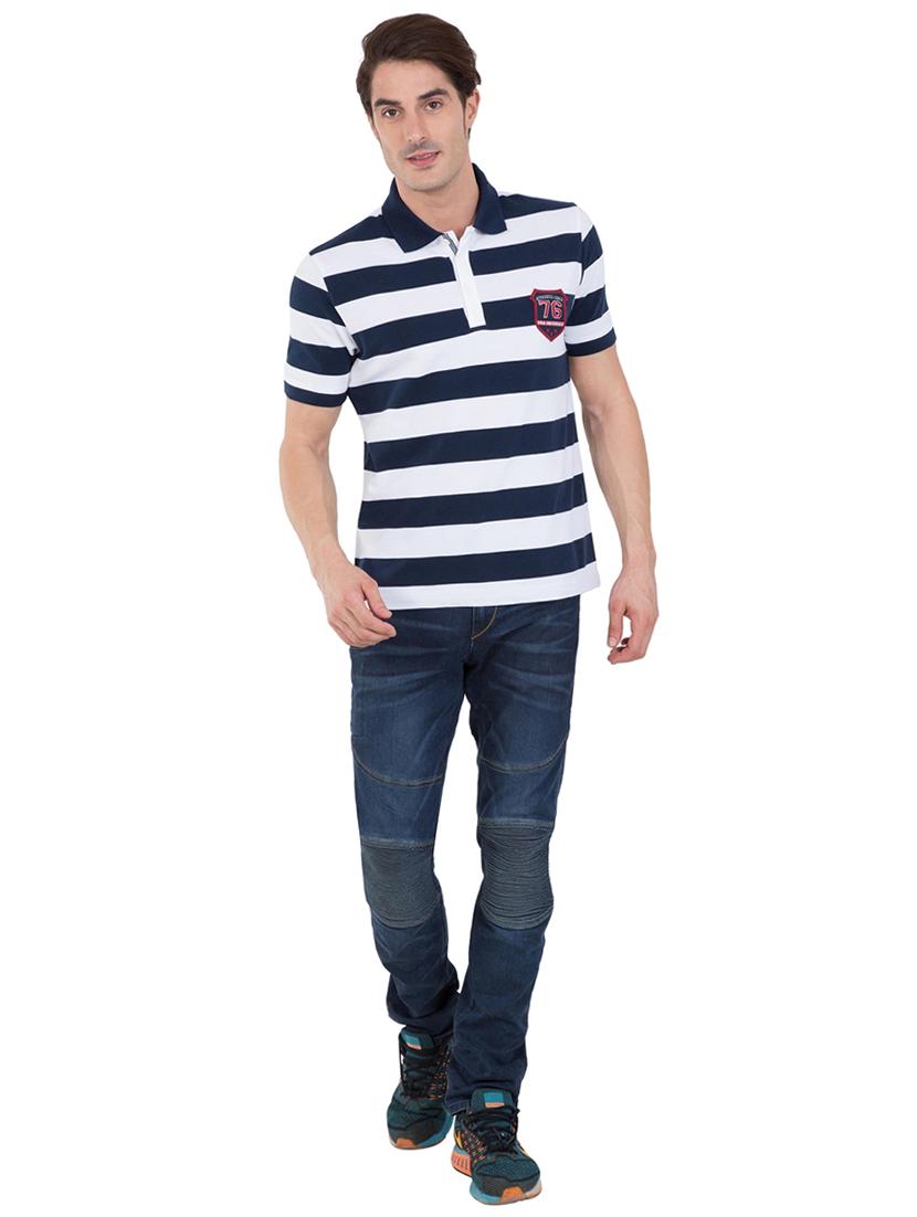 blue cotton polo t-shirt - 15604347 - Zoom Image - 4