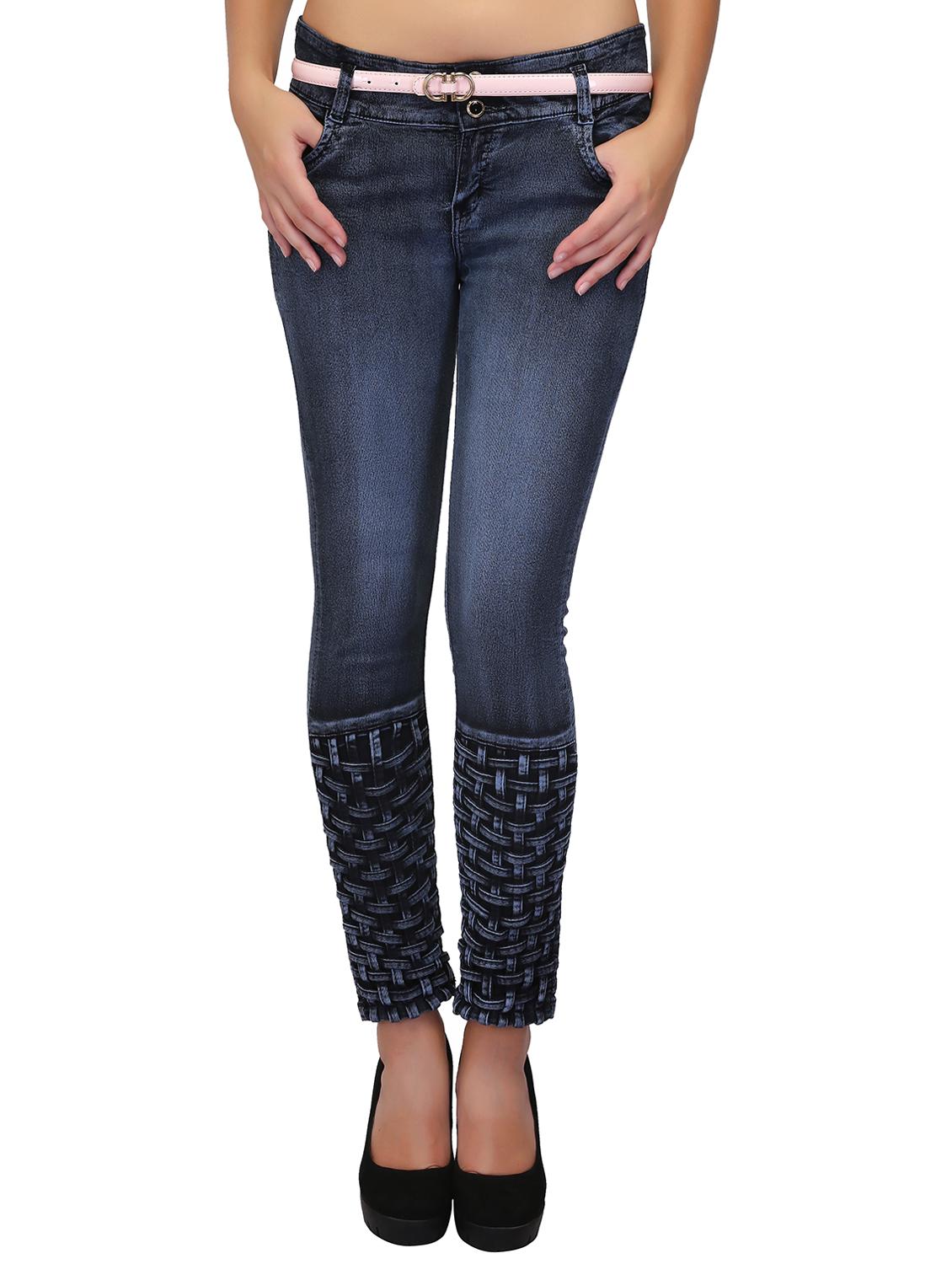 basket weave stone wahsed jeans - 15604535 - Zoom Image - 1