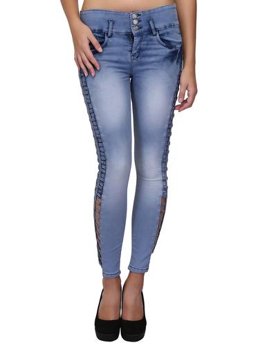 cutout detail stone washed jeans - 15604544 - Very Small Image - 1